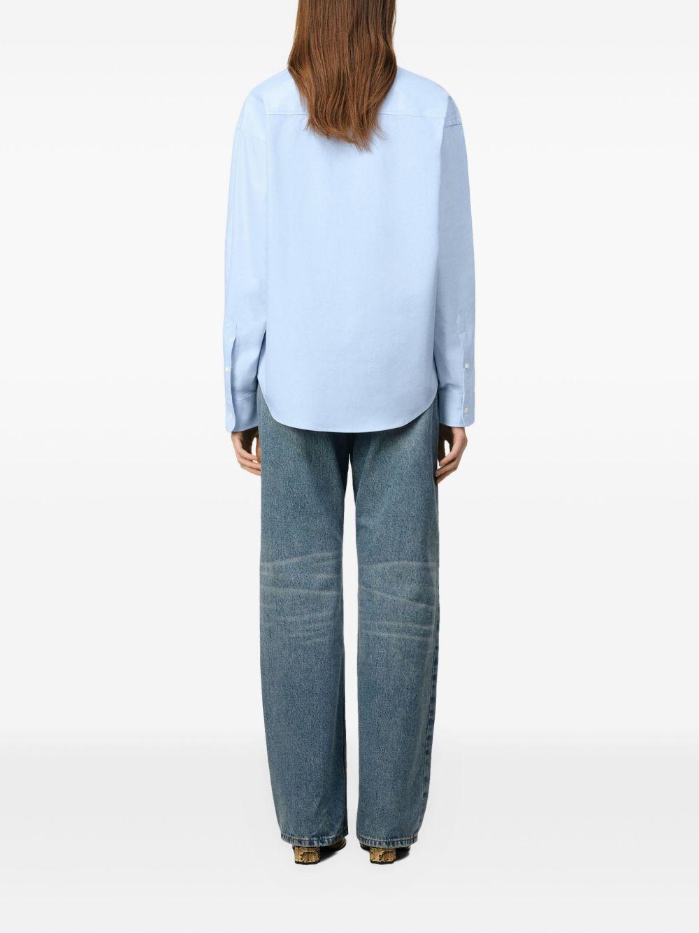 logo-embroidered poplin shirt Product Image