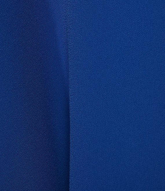 Trina Turk Daiquiri Silky Satin Back Crepe Boat Neck Long Cape Sleeve Shift Dress Product Image