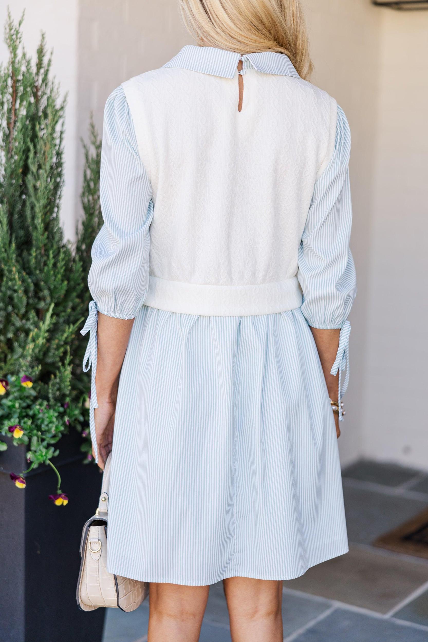 Out For Fun Sand Striped Dress Female Product Image