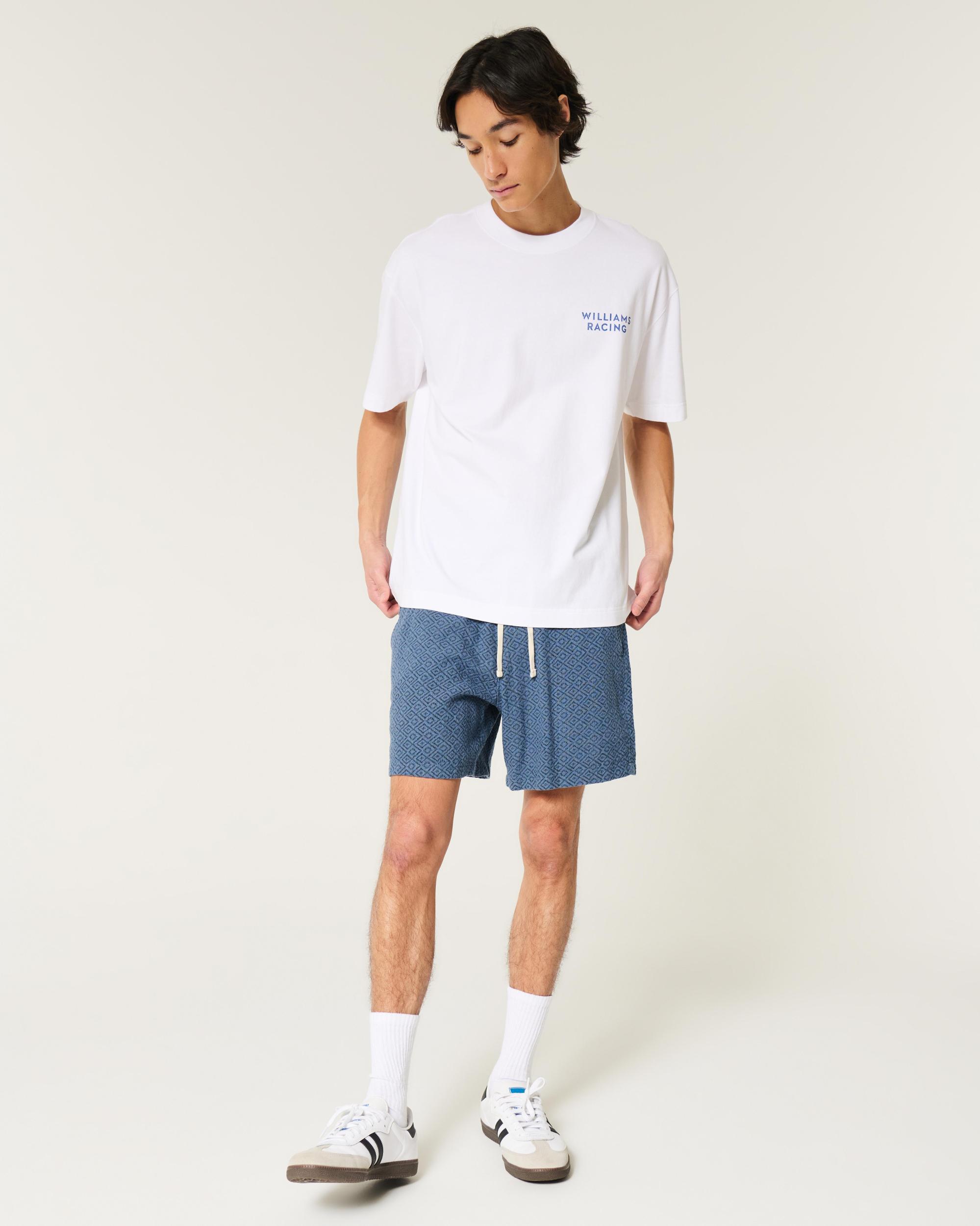 Mid-Thigh Twill Pull-On Shorts Product Image