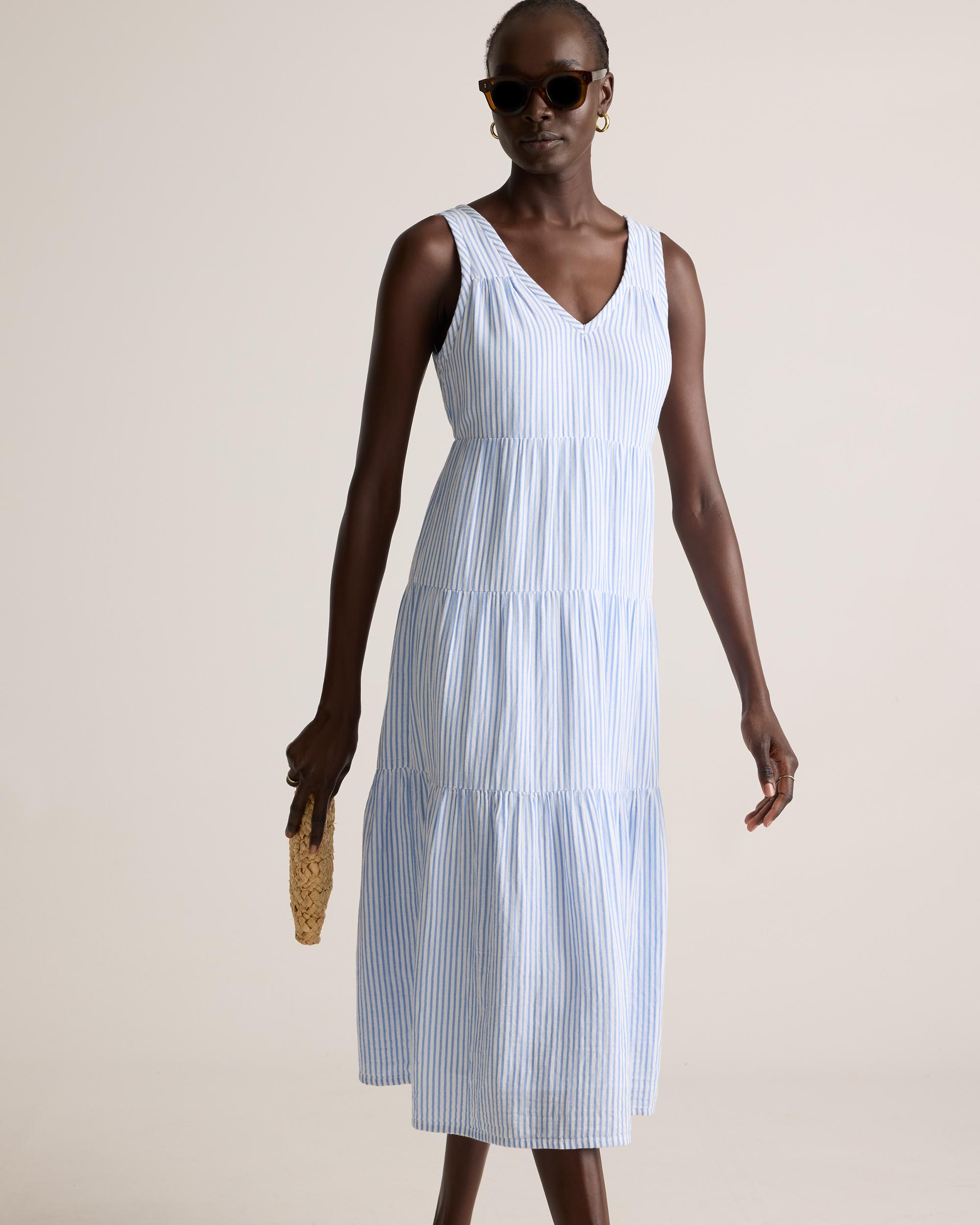 Quince | Women's Gauze Tiered Maxi Dress Size XS, Organic Cotton Product Image