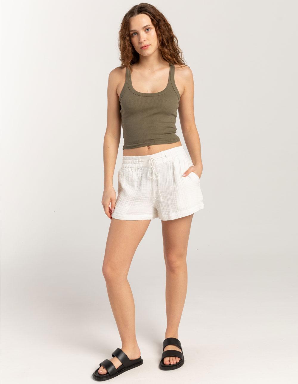 TILLYS Basic Rib Womens Tank Top - ARMY Product Image