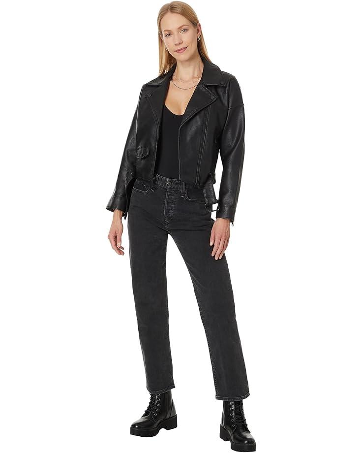 Women's Levi's® Relaxed Crop Faux Leather Moto Jacket Product Image