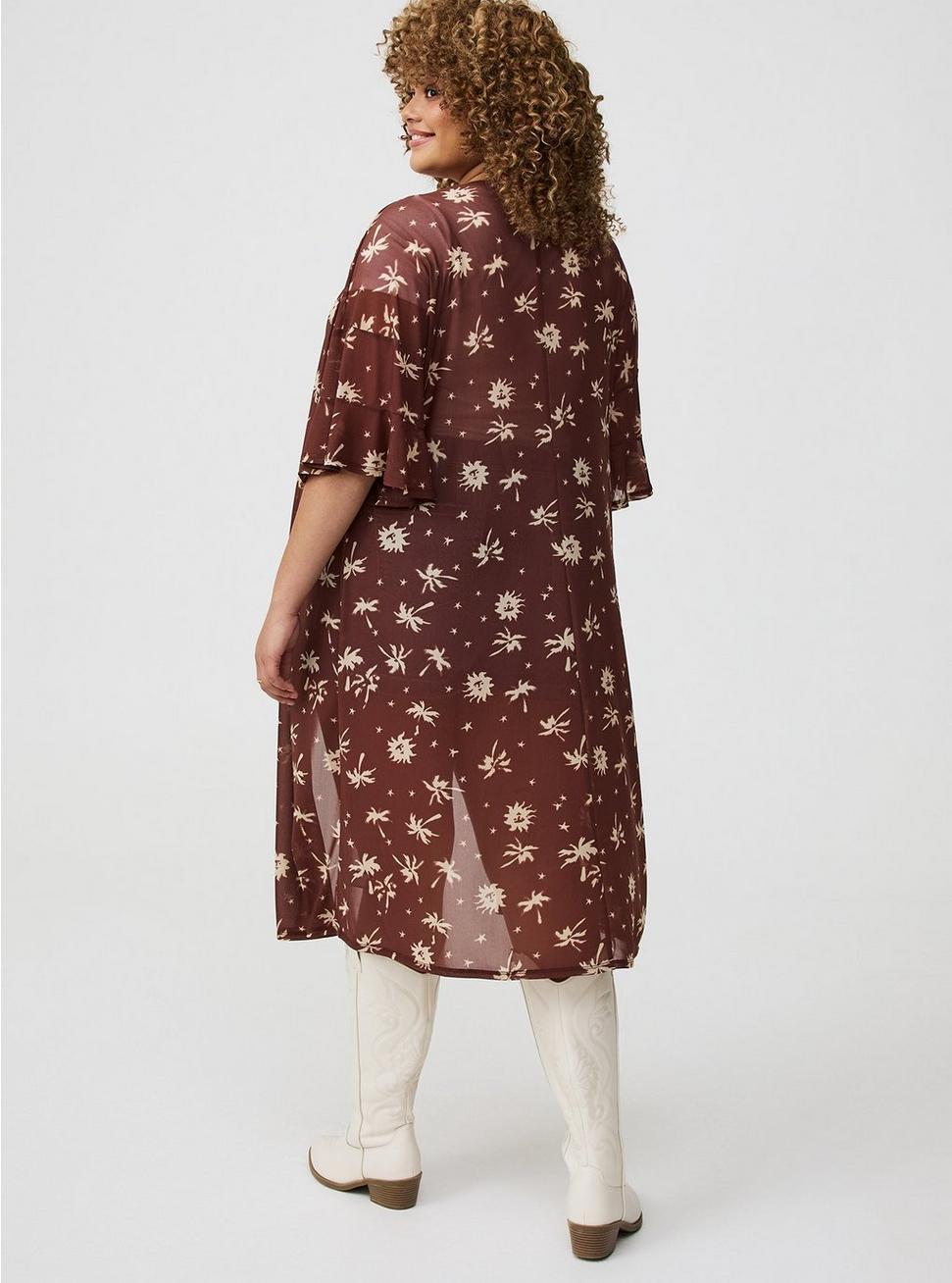 Mesh Ruffle Sleeve Kimono Product Image