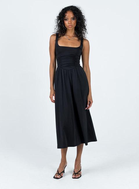Braddon Midi Dress Black Product Image