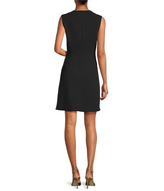 Alex Marie Silvana Textured Crepe Sleeveless Bow Dress Product Image