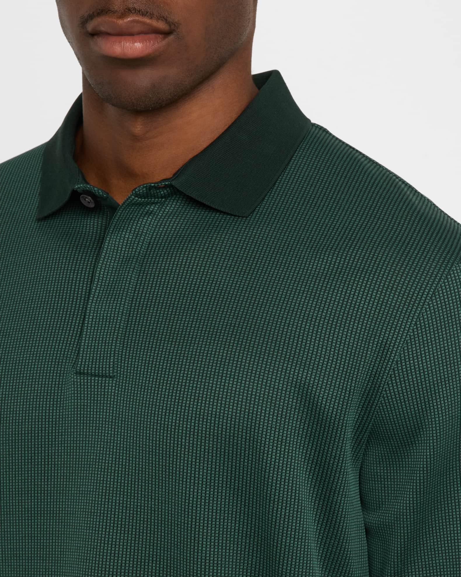 Men's Pado Cotton Textured Long-Sleeve Polo Shirt Product Image