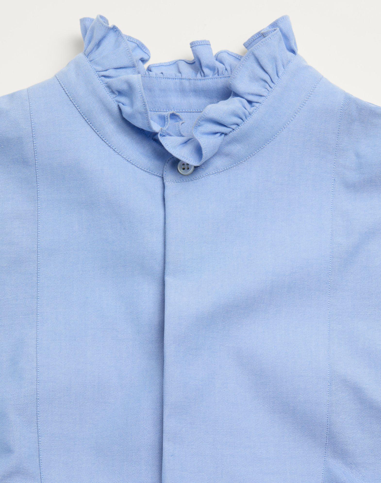 Cotton Shirt With Plastron And Ruffles Product Image