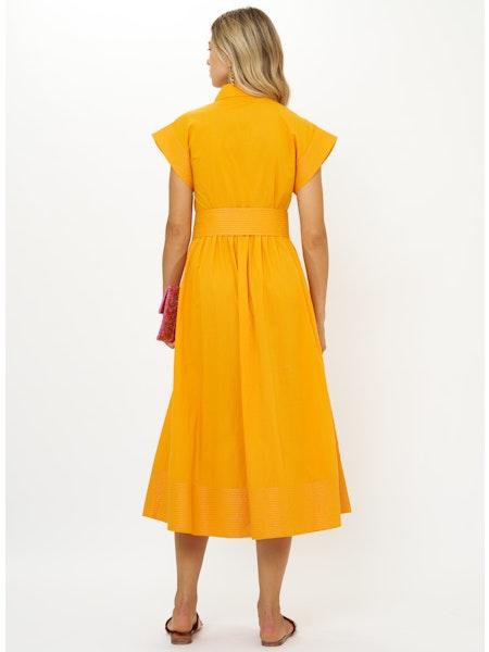 Oliphant Belted Shirt Dress-Tuki Marigold Product Image
