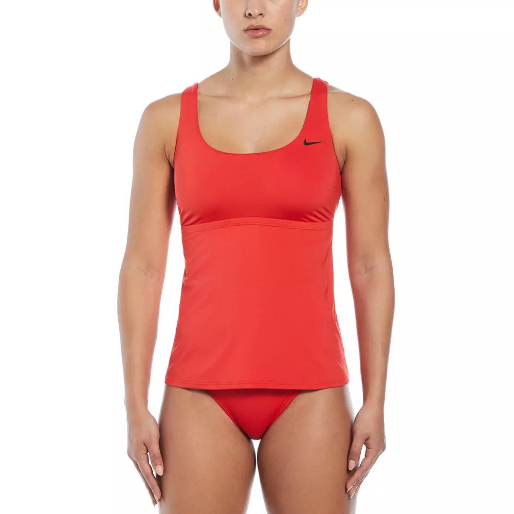 Womens Nike Essential Scoopneck Tankini Top Lt Red Product Image