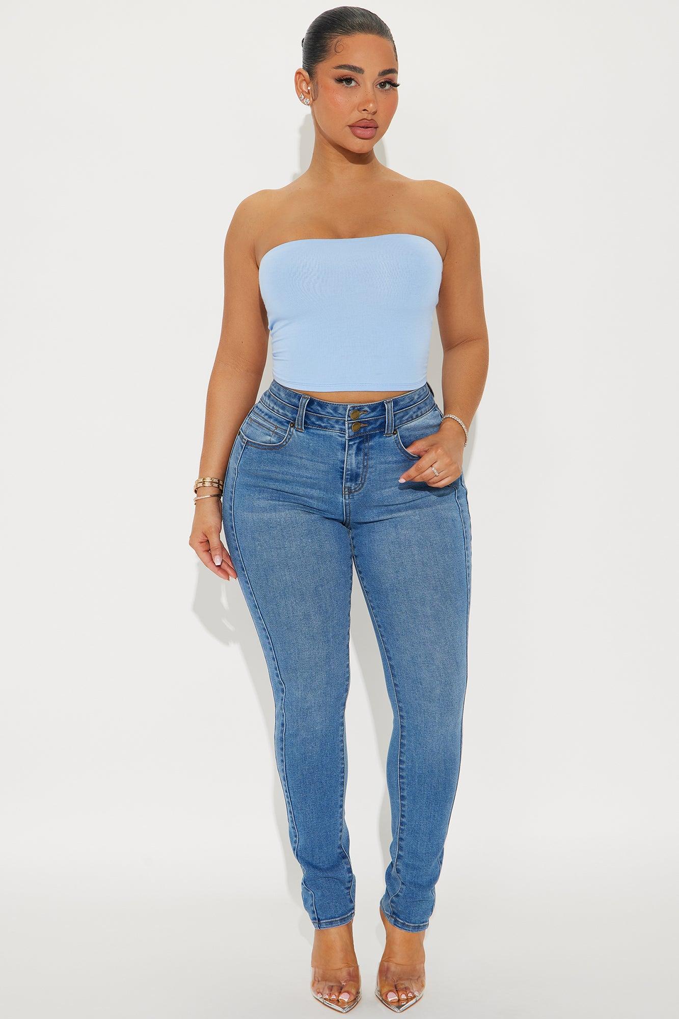 Adenna Stretch Skinny Jeans - Medium Wash Product Image