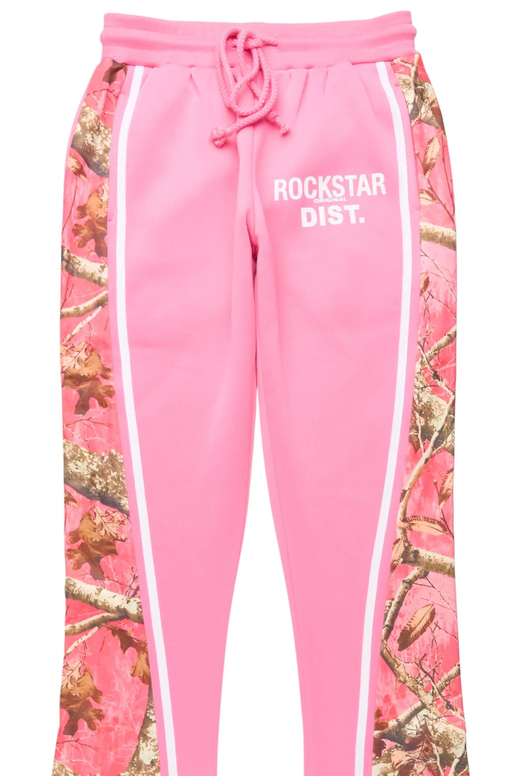 Soana Pink Stacked Track Pant Female Product Image