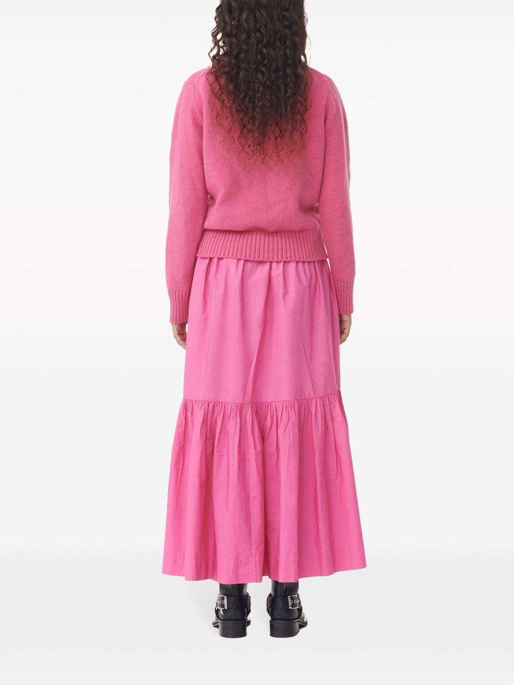 ruffled organic-cotton midi skirt Product Image