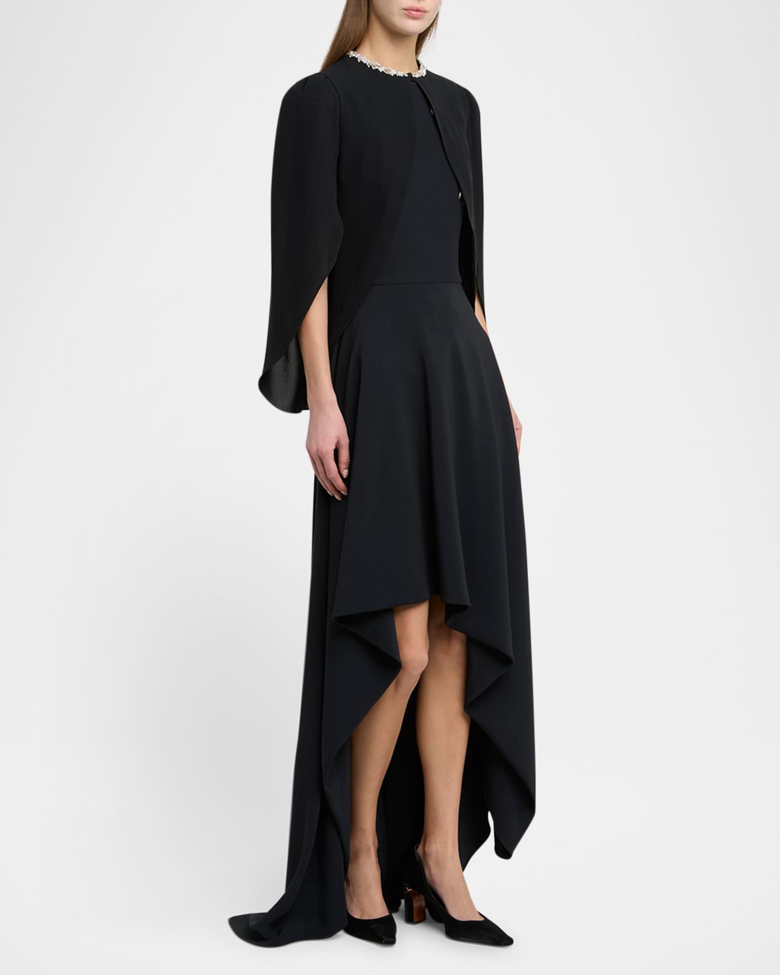 Embellished Silk Georgette Cape Top Product Image