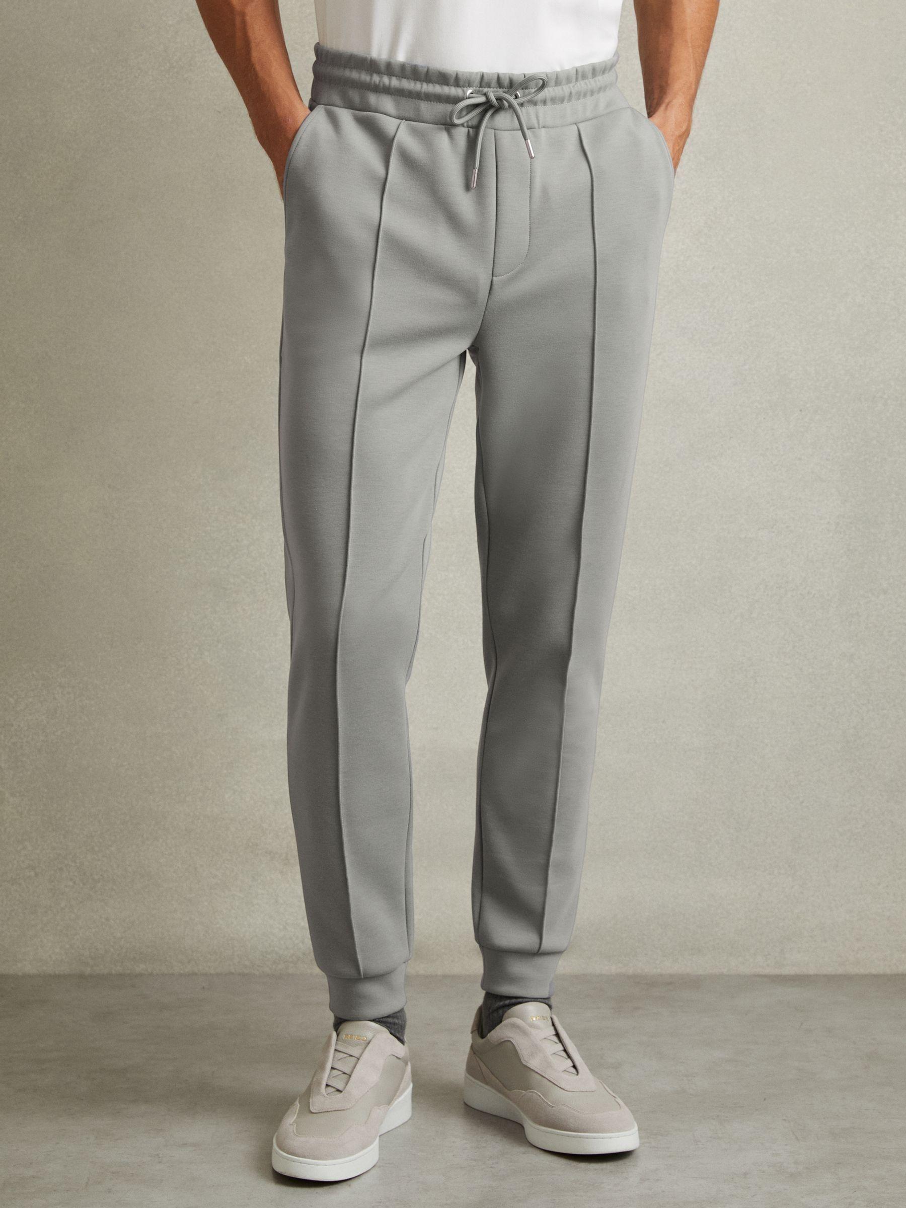 Interlock-Jersey Drawstring Joggers in Flint Grey Product Image