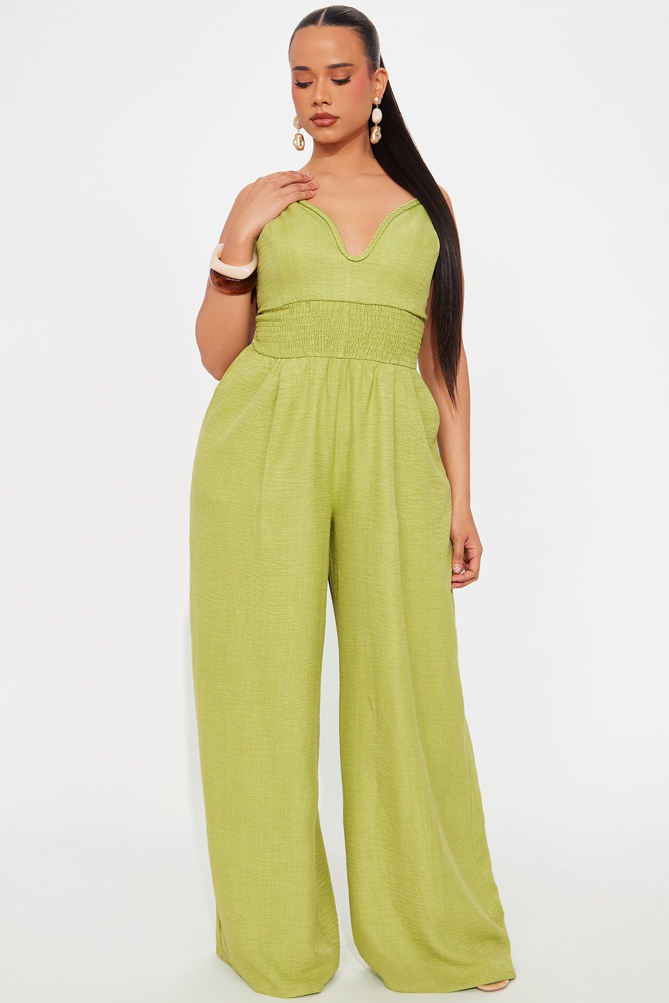 Vacay Mami Jumpsuit - Green Product Image