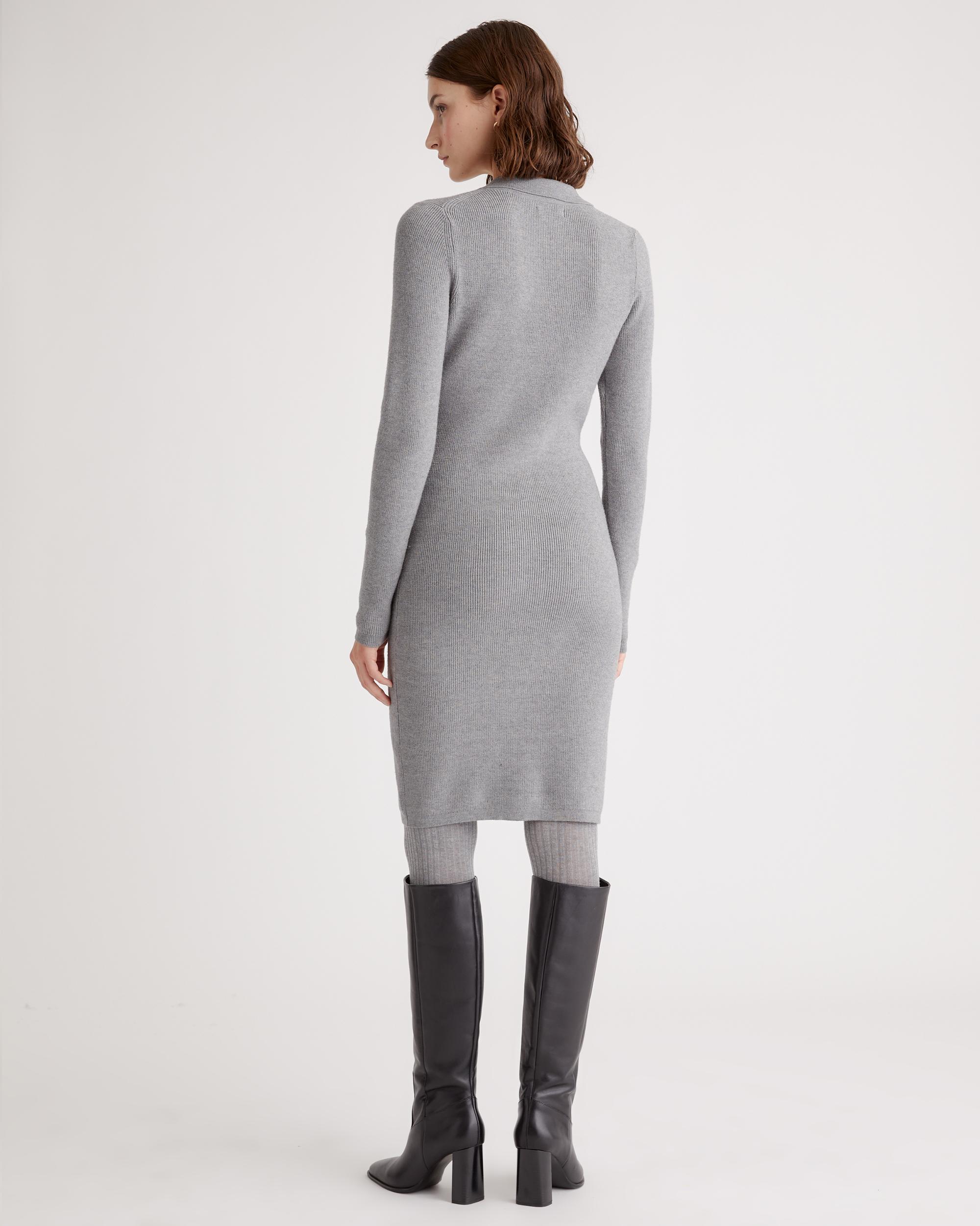 Quince | Women's Eco-Knit Button-Up Sweater Dress Viscose Product Image