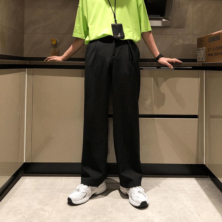 RT No. 3103 BLACK WIDE PANTS Product Image