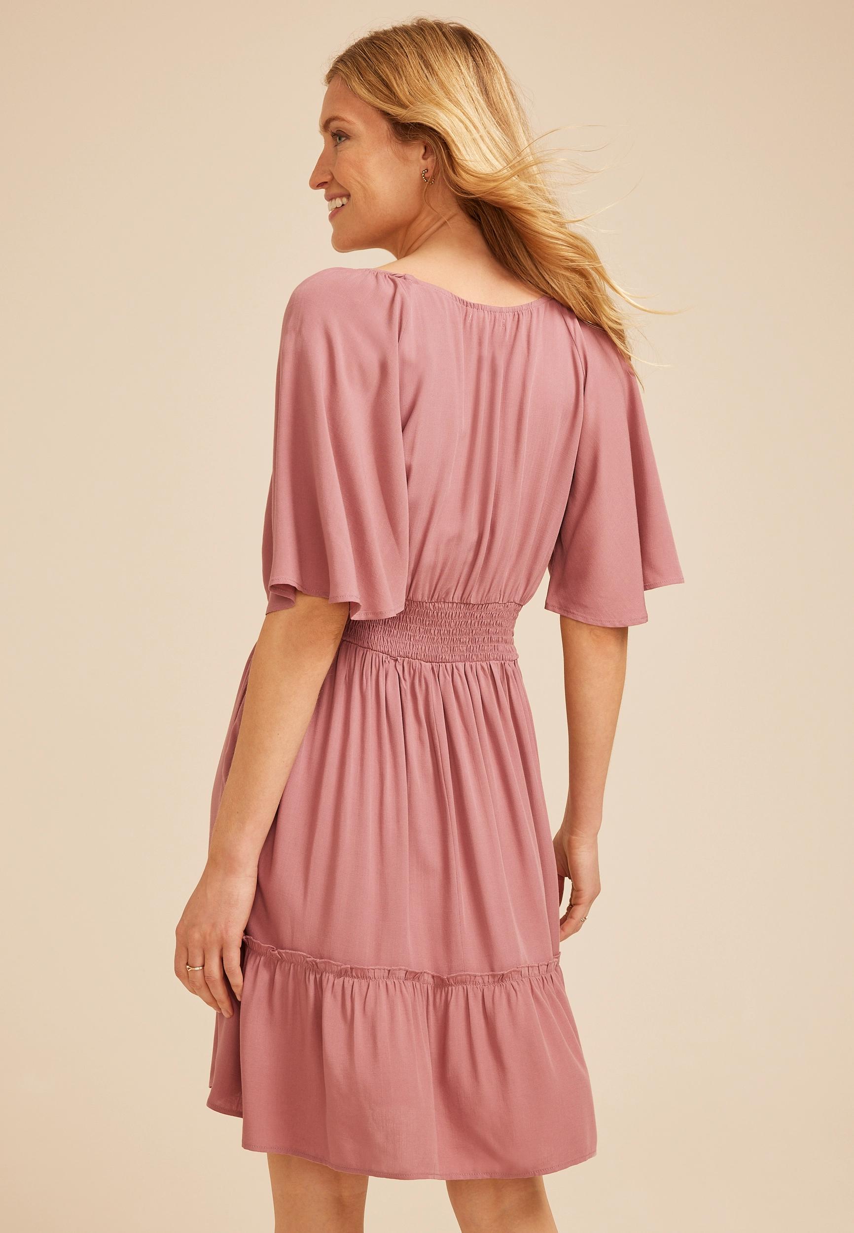 Flutter Textured Skater Dress Product Image