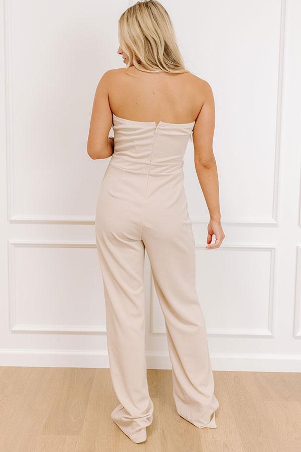 Gala Charm Jumpsuit in Beige Product Image
