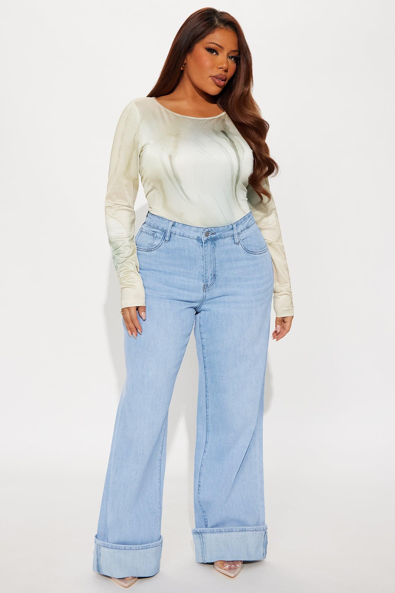 Athena Marble Long Sleeve Boat Neck Bodysuit - Multi Color Female Product Image