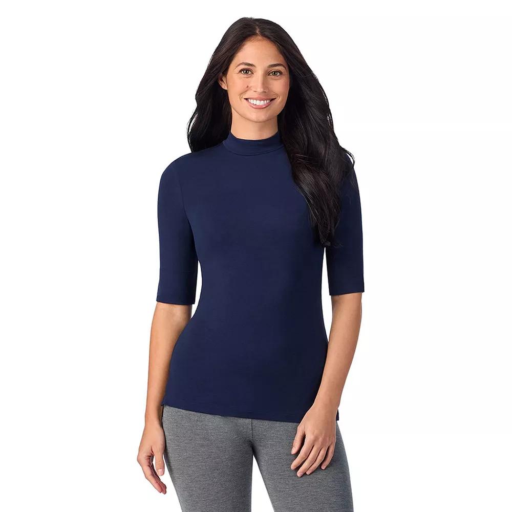 Women's Cuddl Duds® Softwear with Stretch Elbow Sleeve Mockneck Top,  Product Image