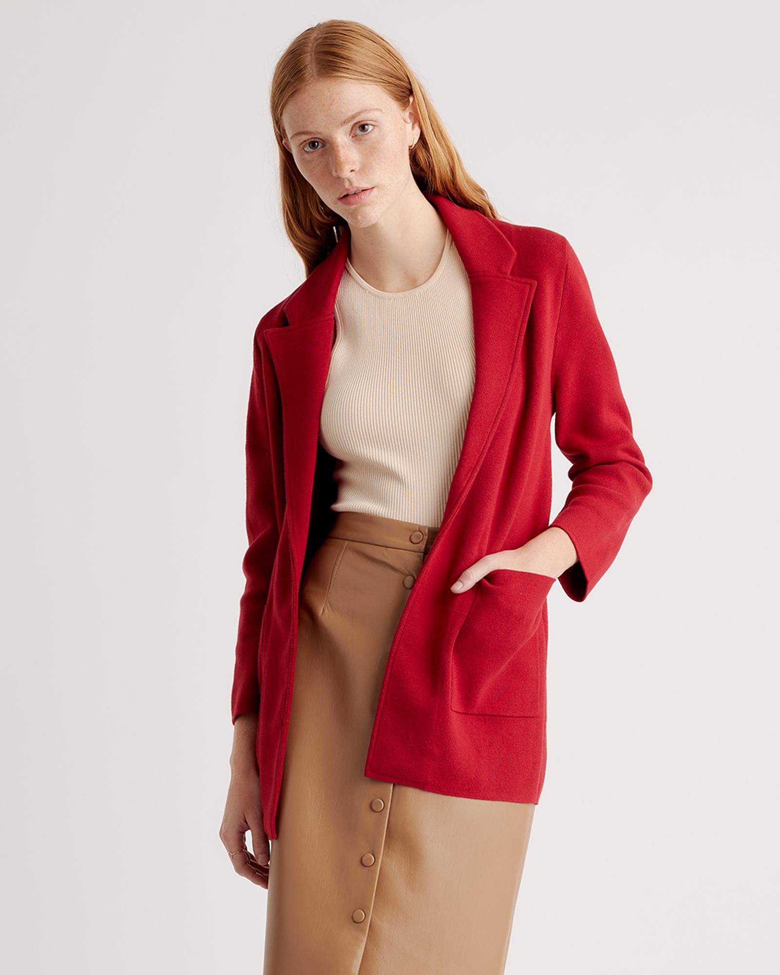 Quince | Women's Knit Blazer Size XS, Organic Cotton Product Image