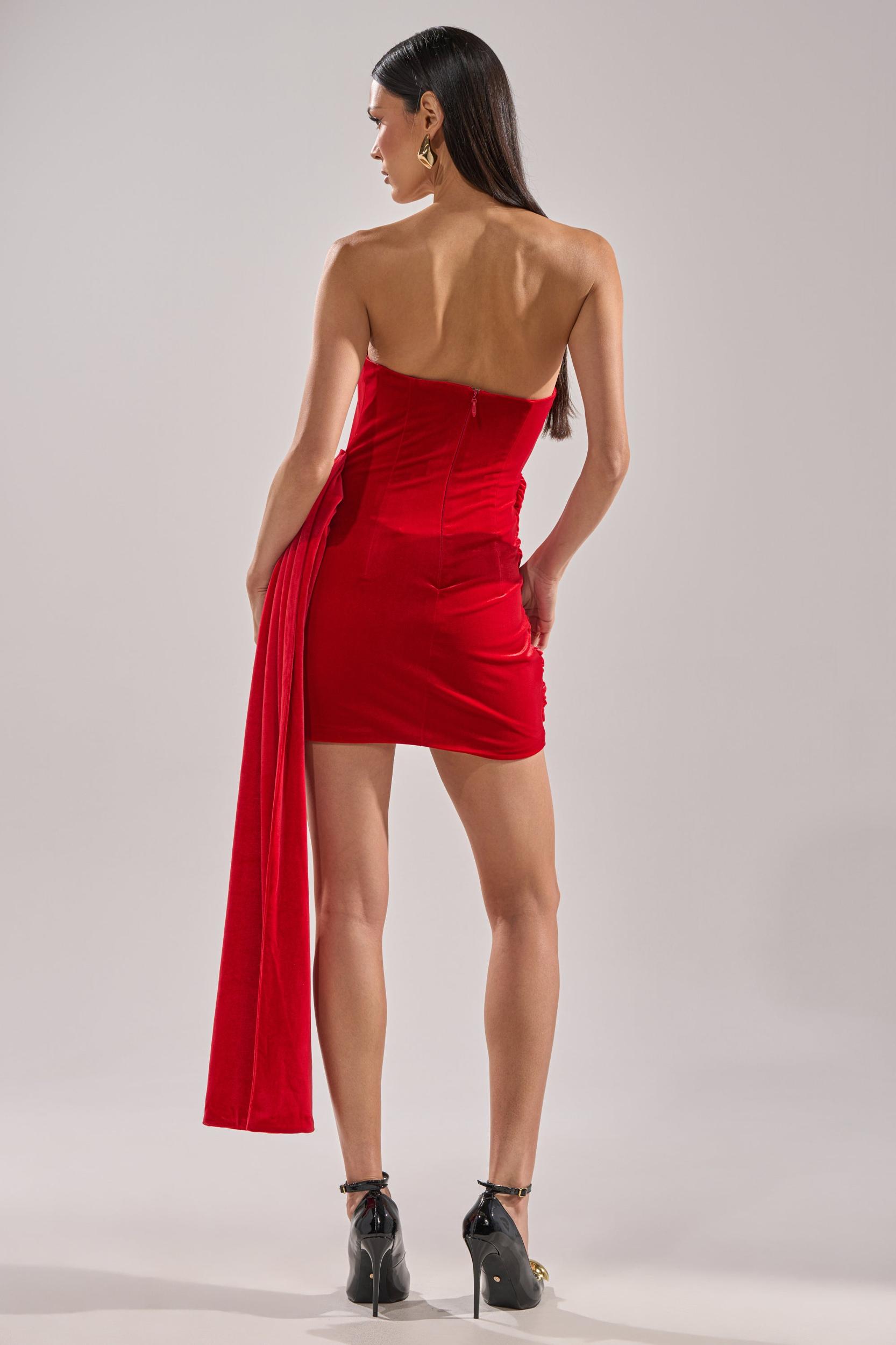 ON FIRE VELVET MINI DRESS Product Image