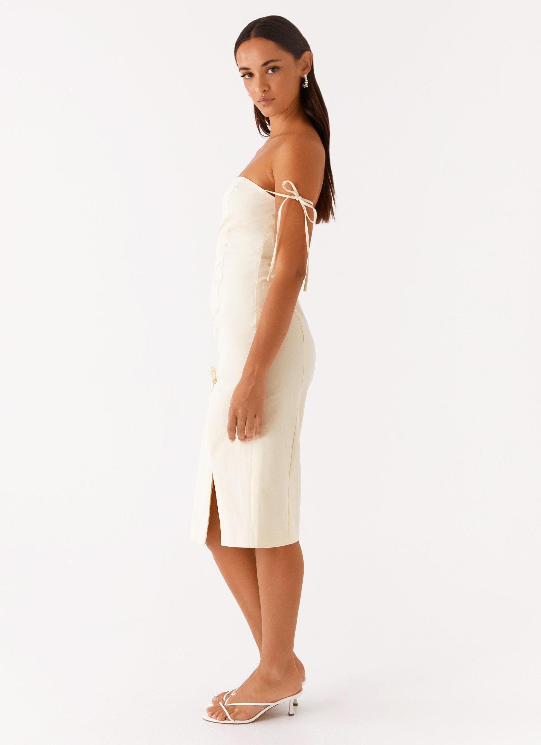 Limelight Midi Dress - Lemon Product Image