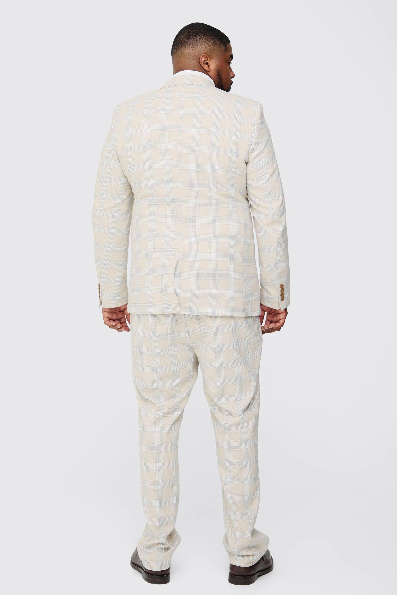 Plus PlaidSkinny Fit Blazer | boohooMAN USA Product Image