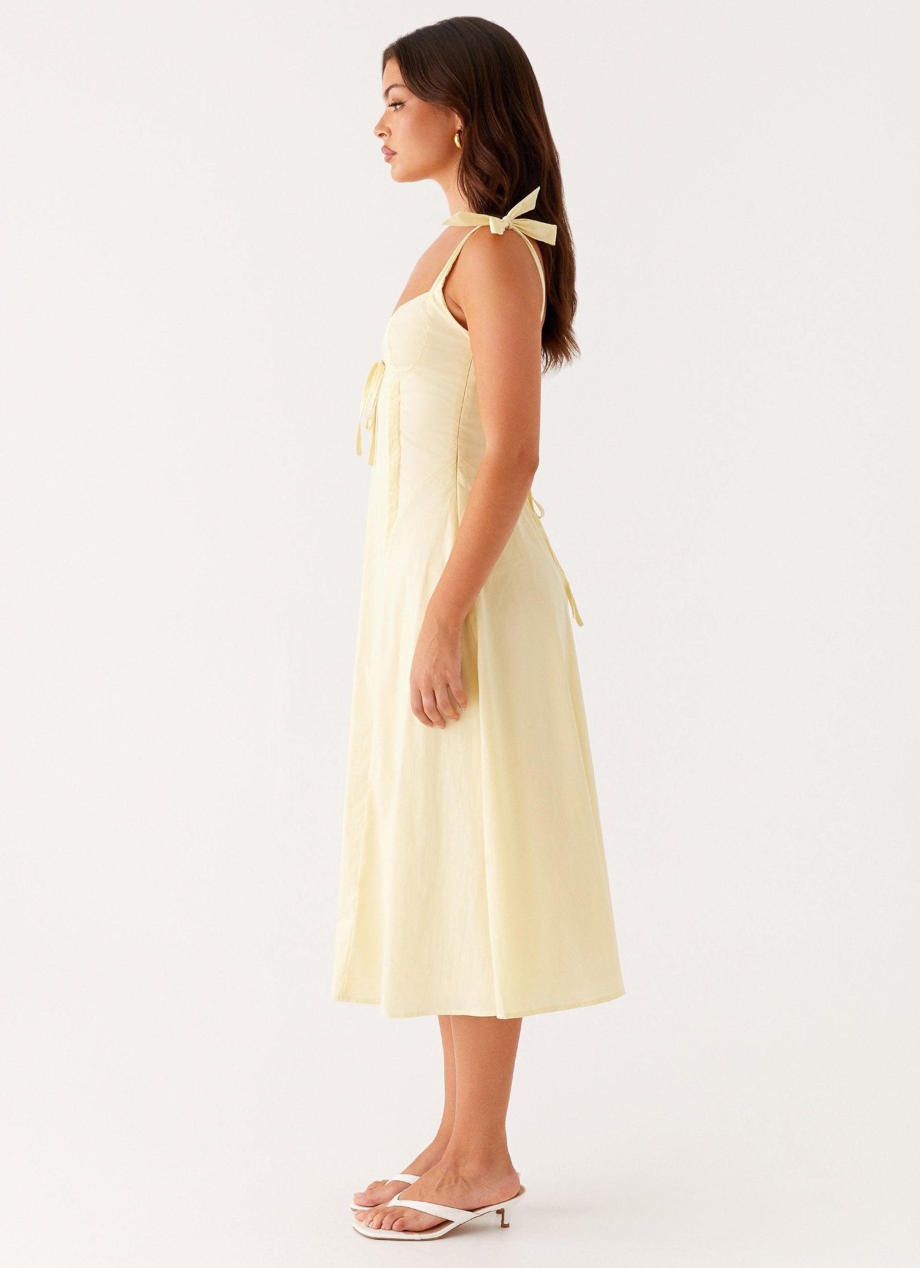 Adela Midi Dress - Yellow Product Image