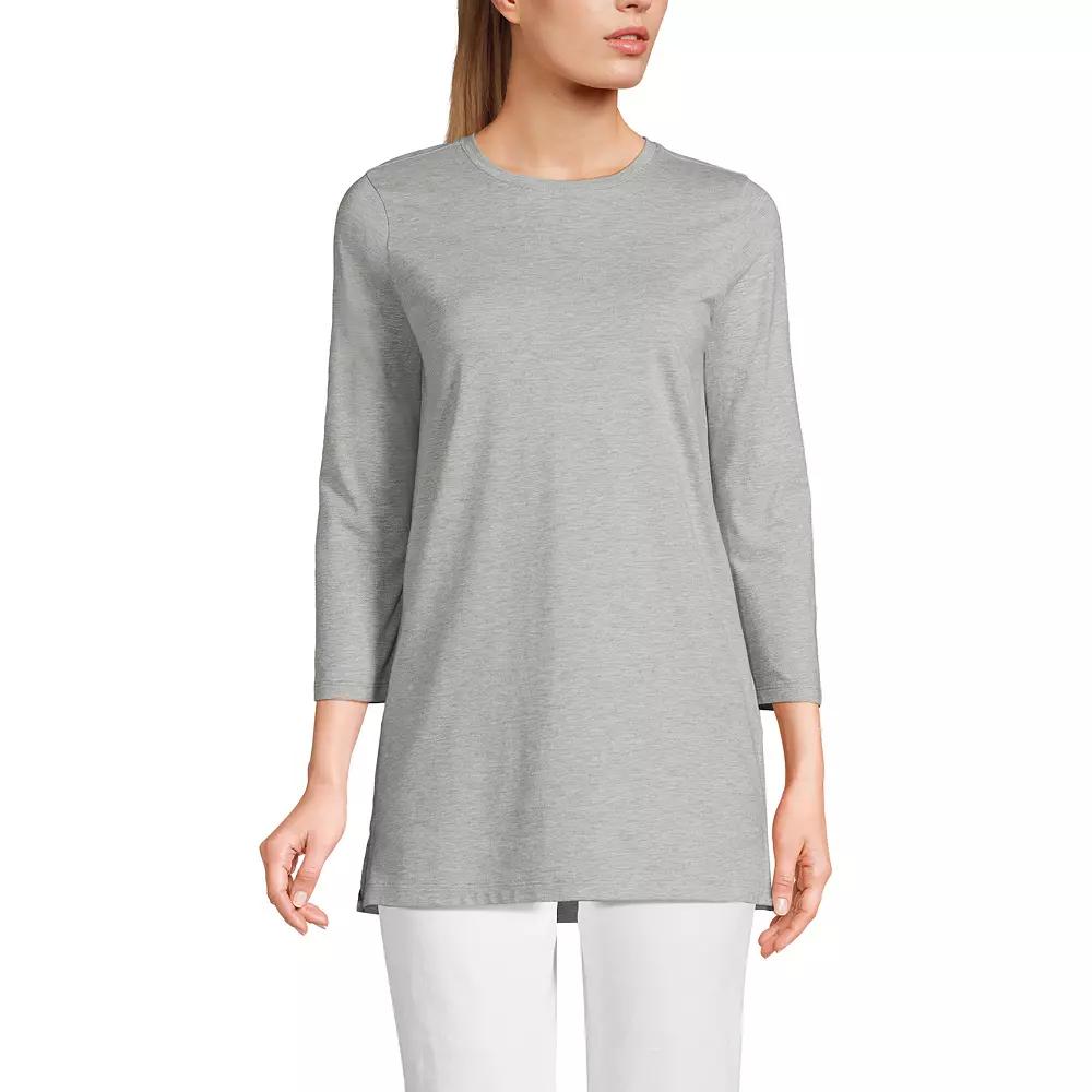 Women's Lands' End Supima Cotton Crewneck Tunic,  Product Image