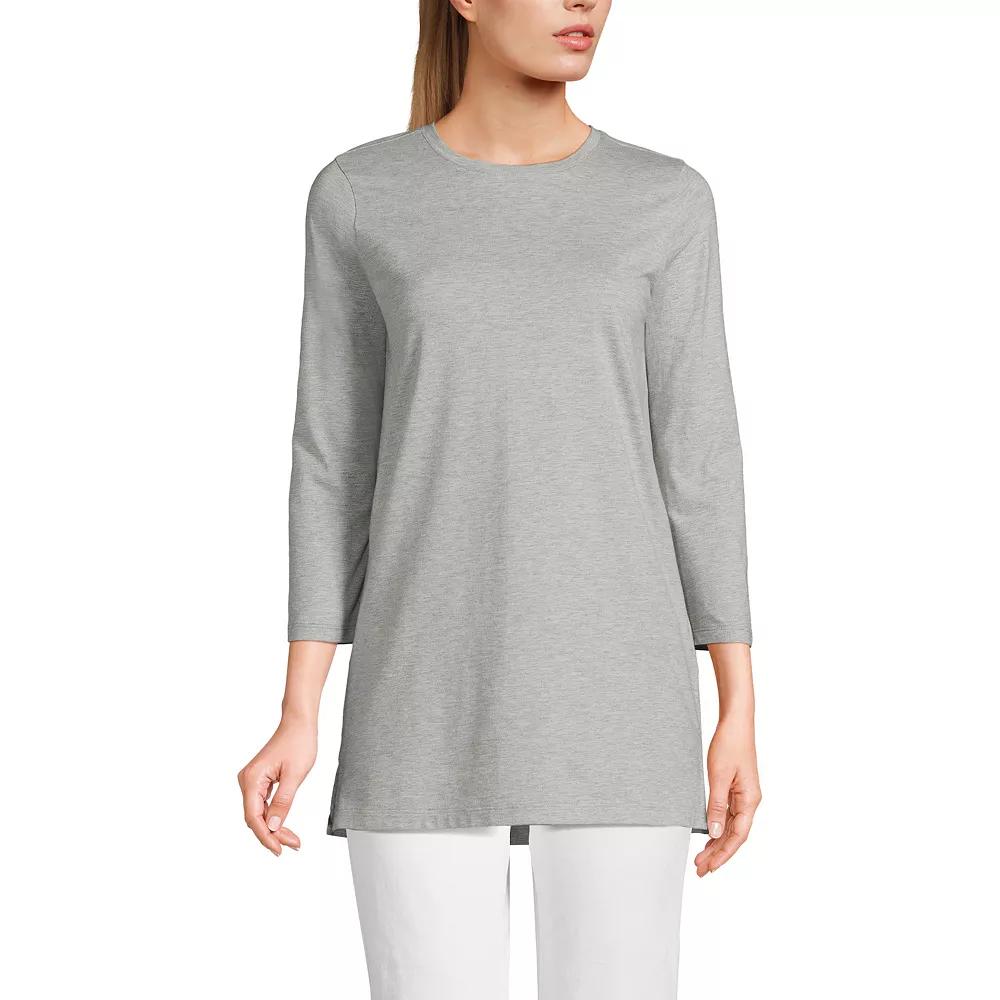 Women's Lands' End Supima Cotton Crewneck Tunic,  Product Image