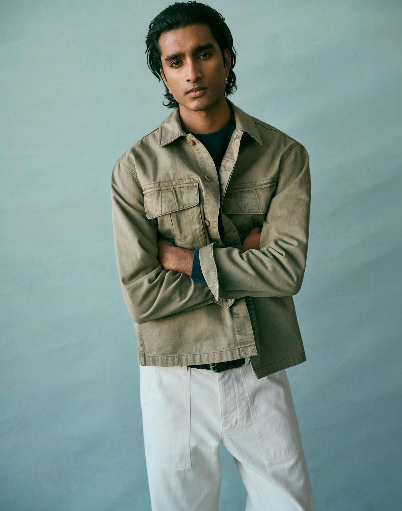 Utility Jacket in Garment-Dyed Cotton Twill Product Image