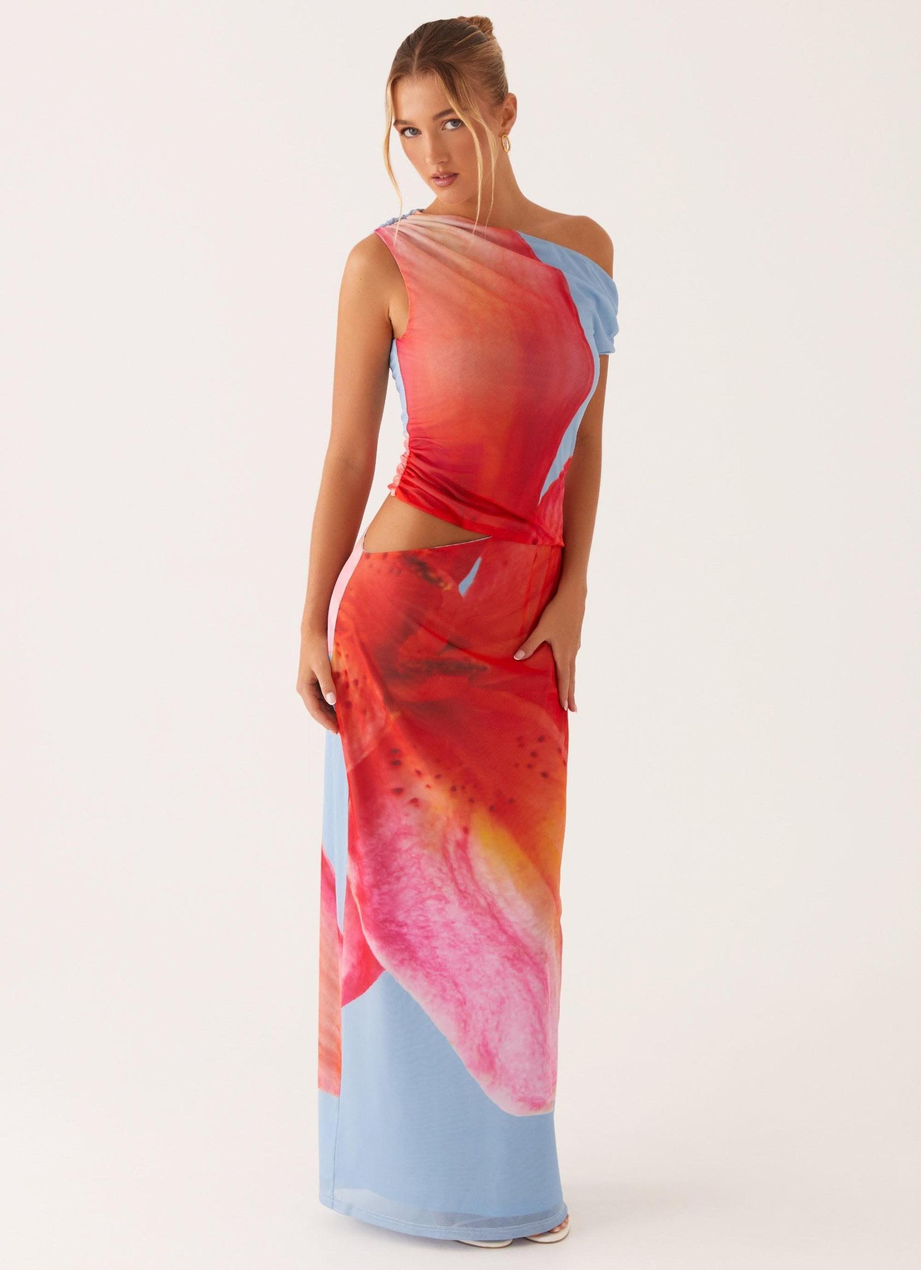 Santa Monica Maxi Dress - Blue Floral Product Image