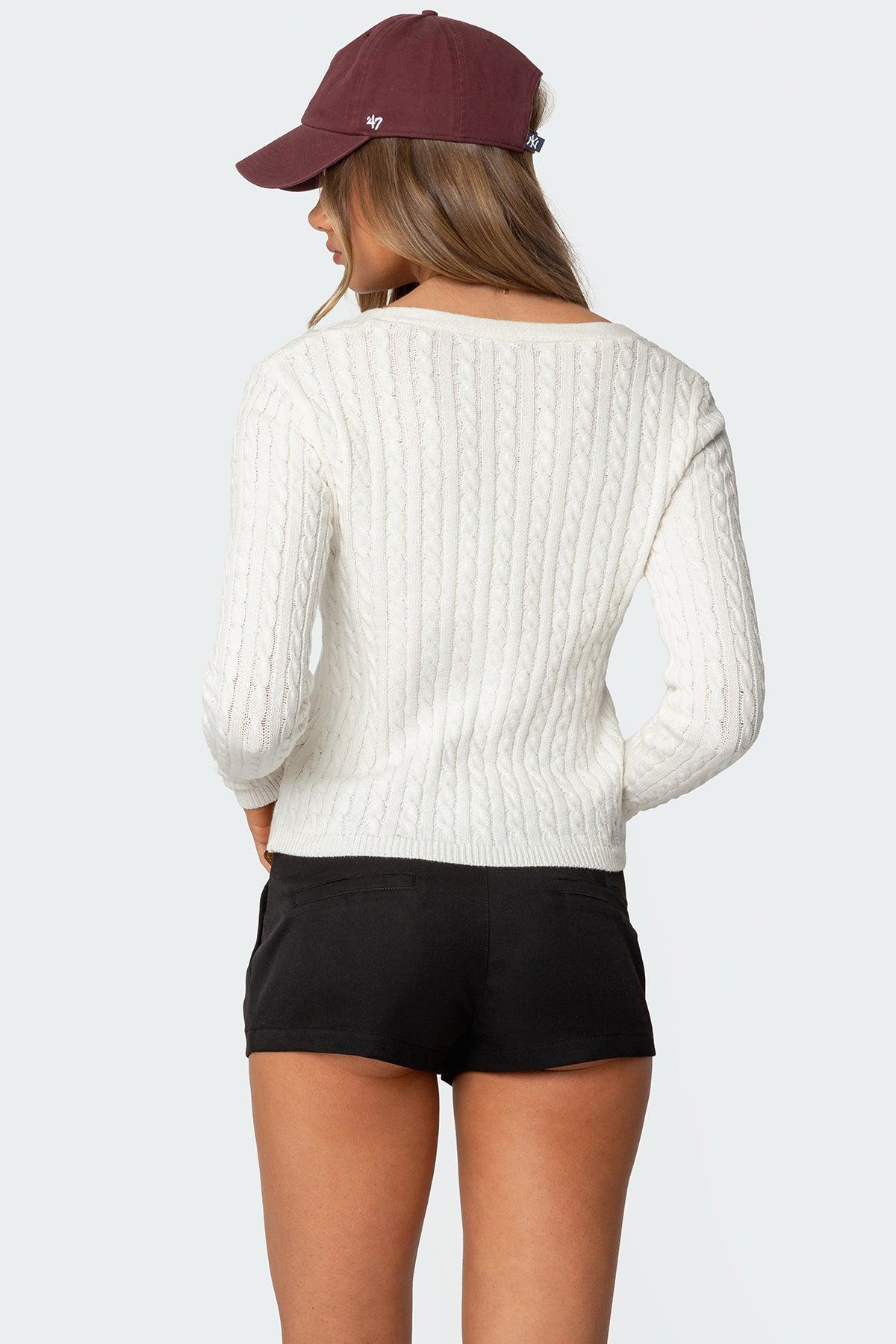 Odelia Cable Knit Cardigan Product Image