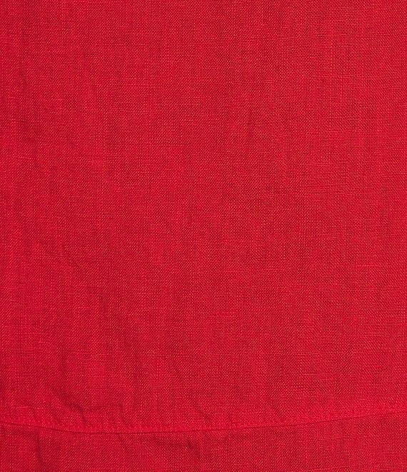 Bryn Walker Light Linen Round Neck Sleeveless Side Slit Tank Product Image