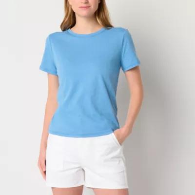 a.n.a Womens Crew Neck Short Sleeve T-Shirt Product Image