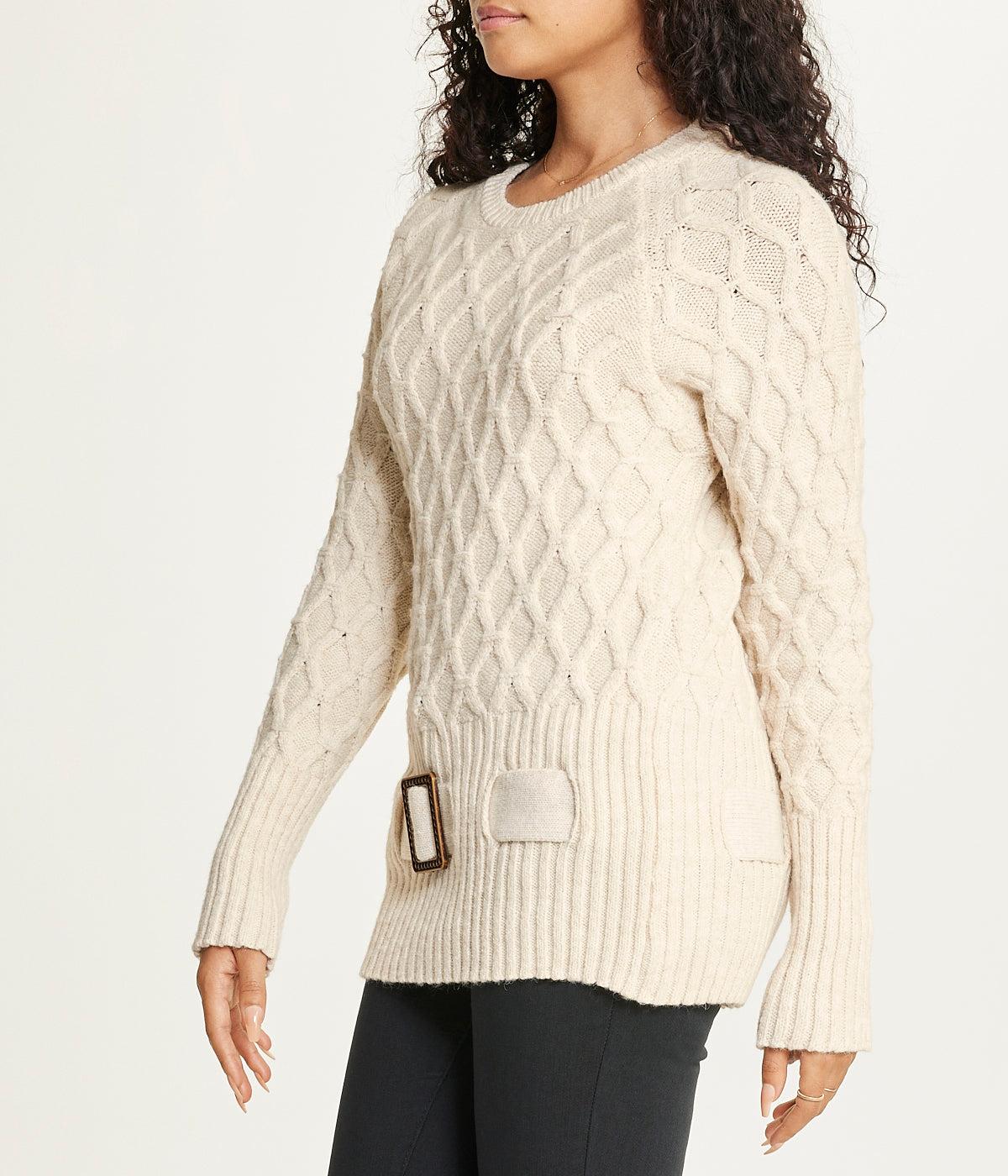 Diamond Belted Tunic Sweater Product Image