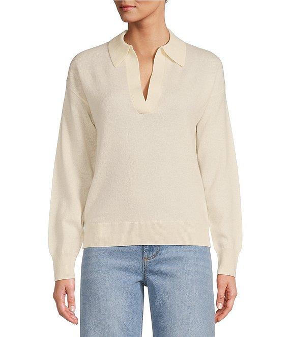 Antonio Melani Luxury Collection Maddie Cashmere Henley Long Sleeve Knit Sweater Product Image