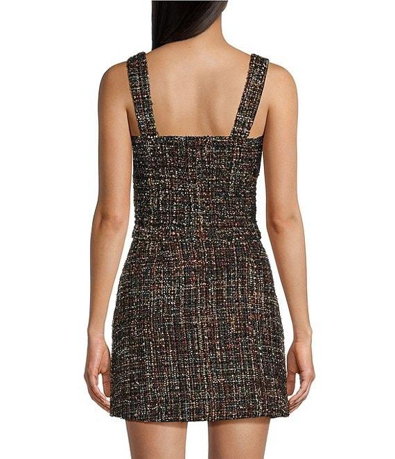 Evolutionary Sleeveless Printed Bow Coordinating Boucle Top Product Image