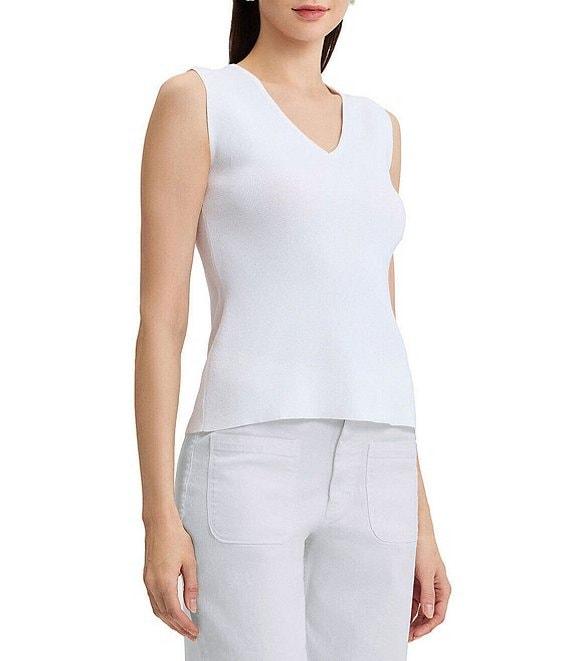 Ming Wang x Family Savvy Soft Knit V-Neck Sleeveless Tank Product Image