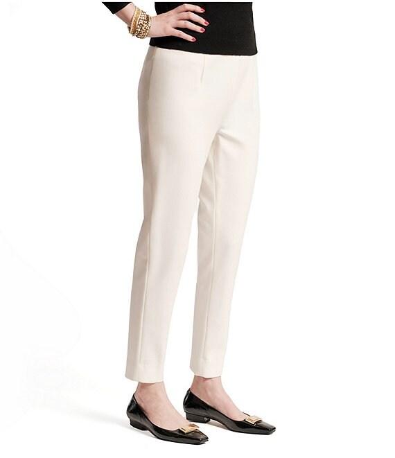 FRANCES VALENTINE Lucy Stretch Woven High Rise Slim Leg Trouser Pant Product Image
