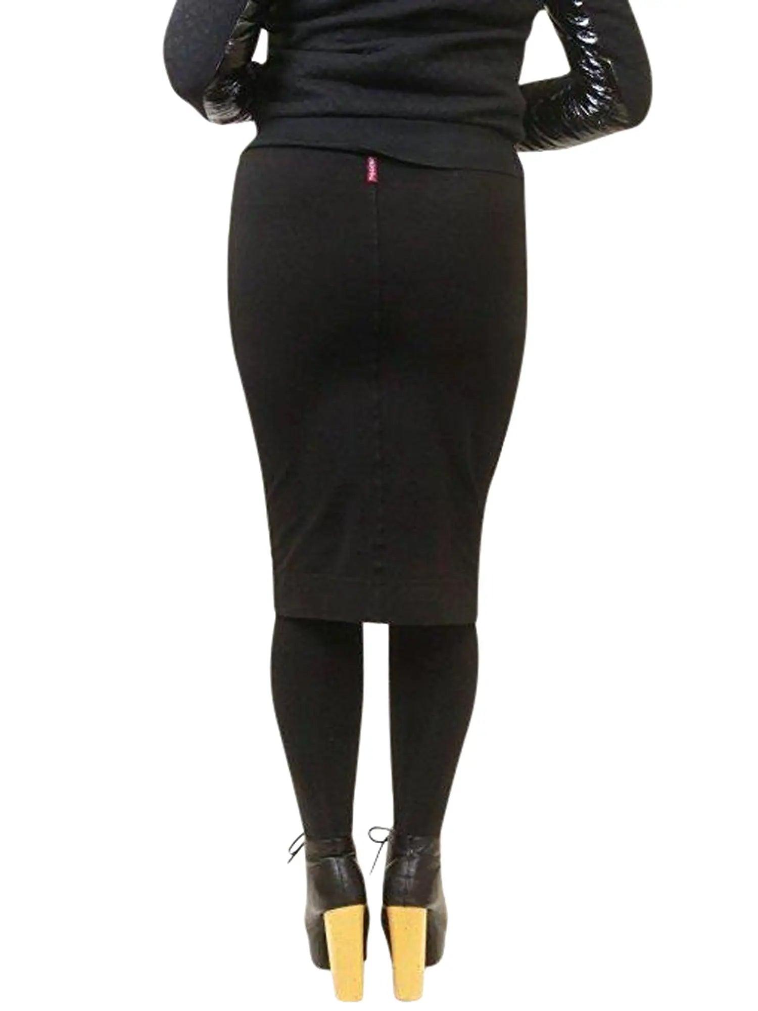 Hard Tail Wide Cut Cotton Pencil Skirt W-525 Product Image