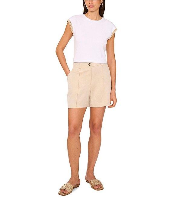 Vince Camuto Twill Pleated Shorts Product Image