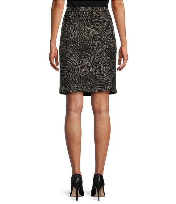 Ming Wang Coordinating Amica Jacquard Knit Above-The-Knee Pencil Skirt Product Image