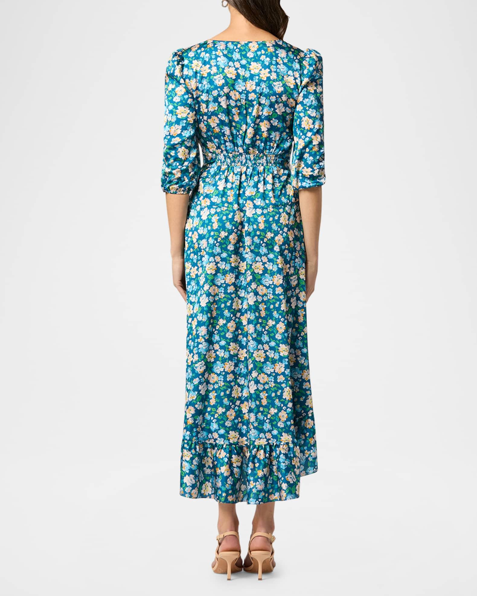 Lia Ruffle Floral-Print Midi Dress Product Image