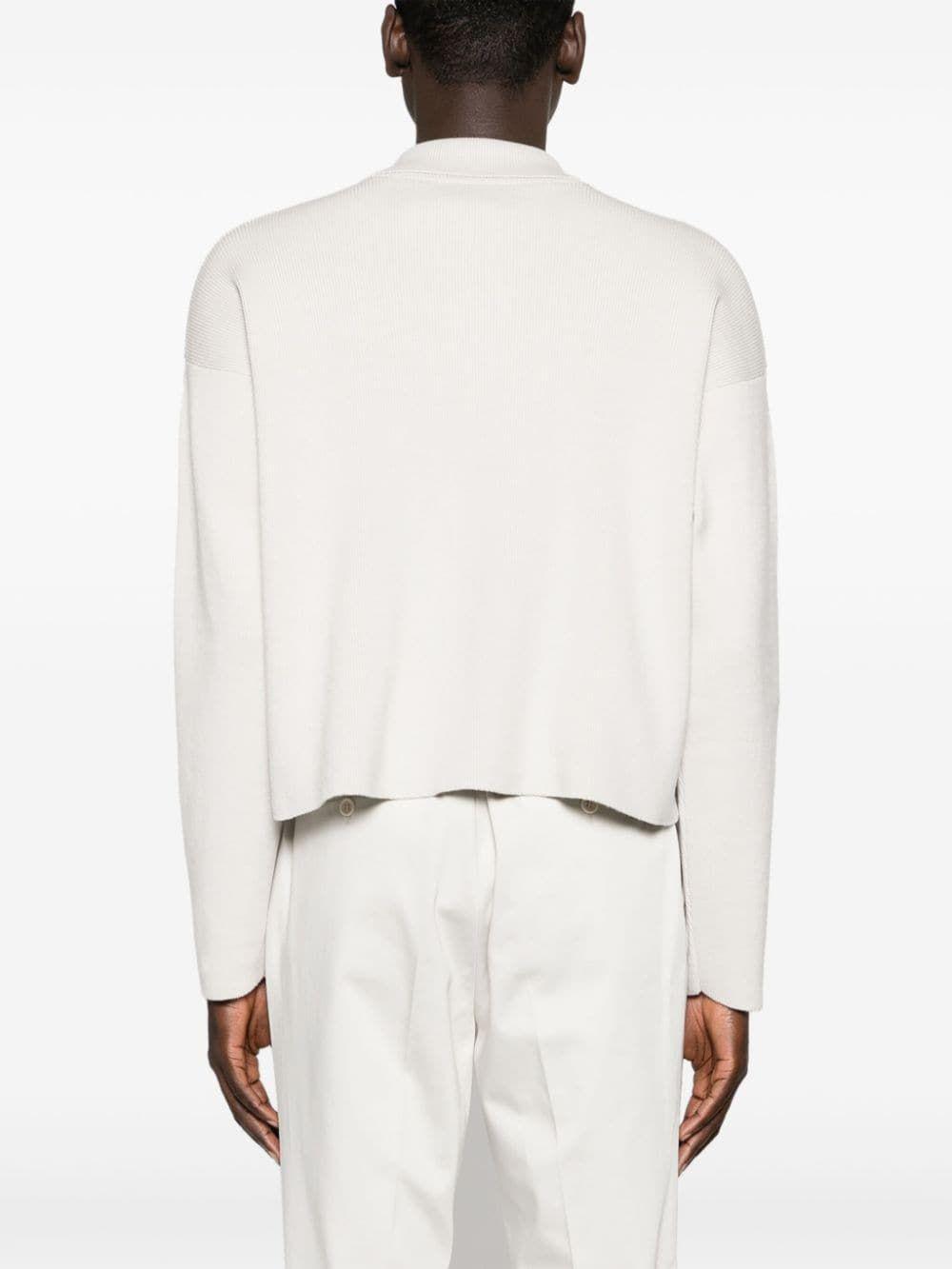 spread-collar ribbed jumper Product Image