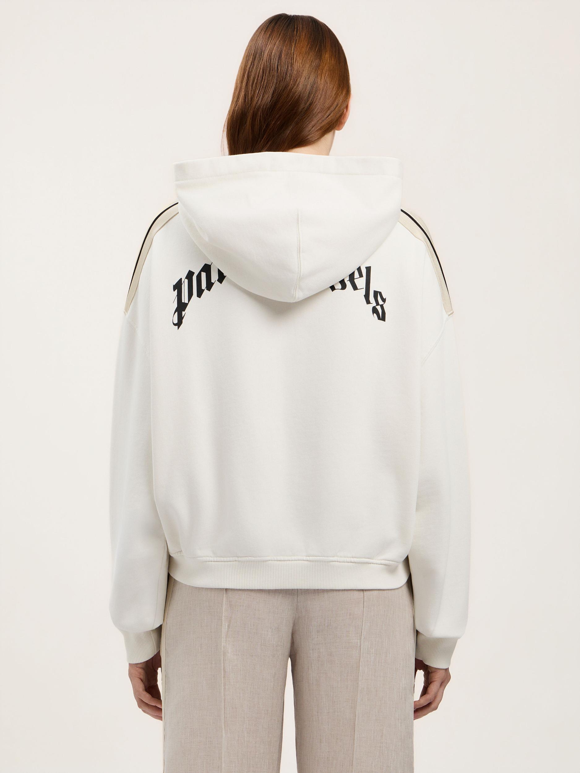 Curved Logo Loose Crop Hoodie Product Image