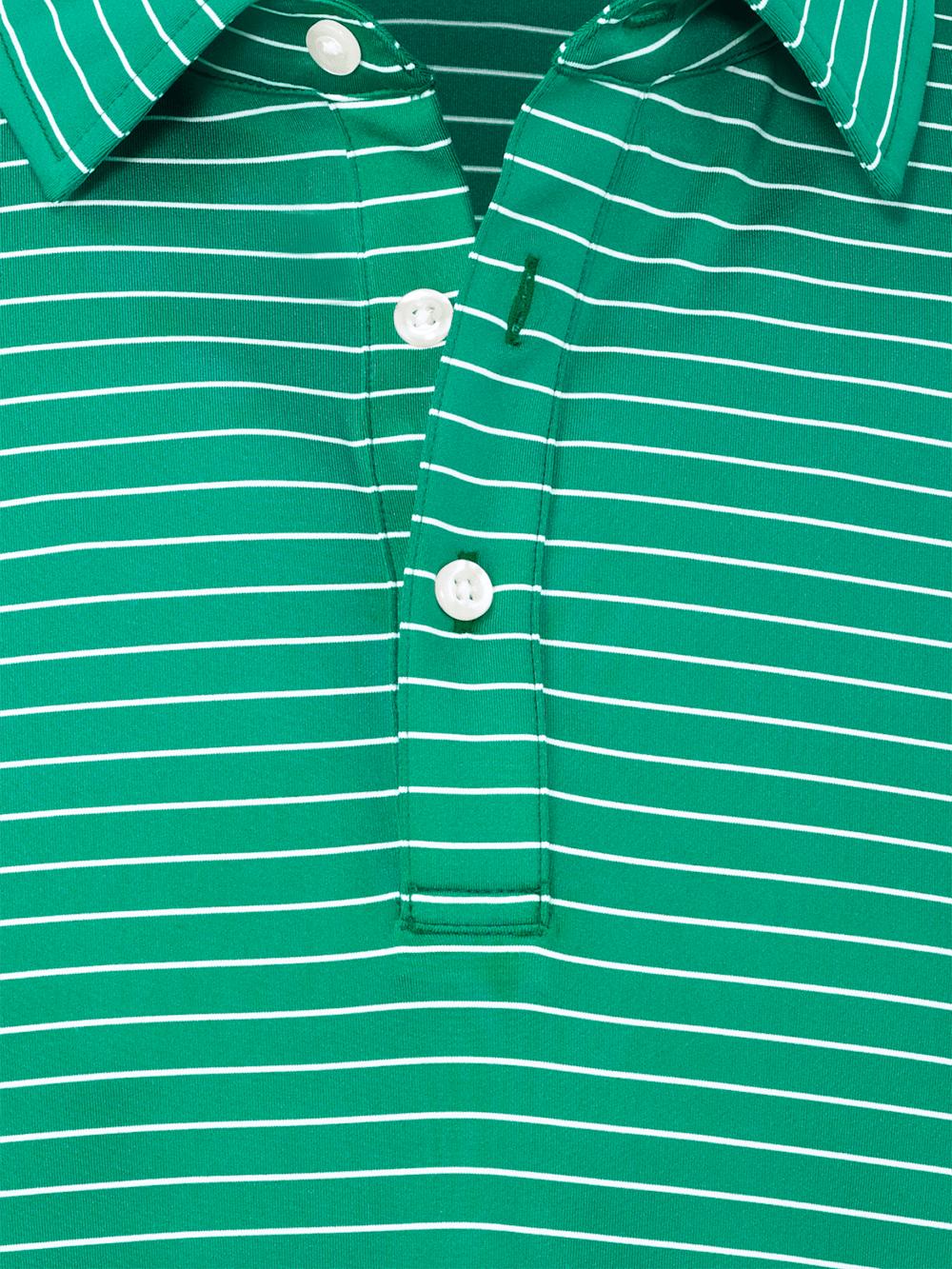Performance Blend Three Button Polo - Green Product Image